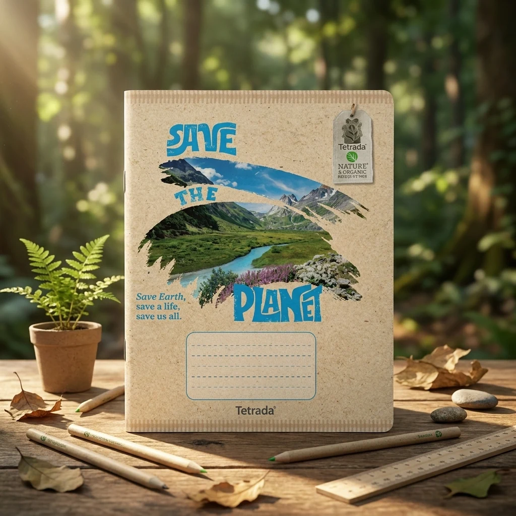 Зошит 18 аркушів клітина Save planet