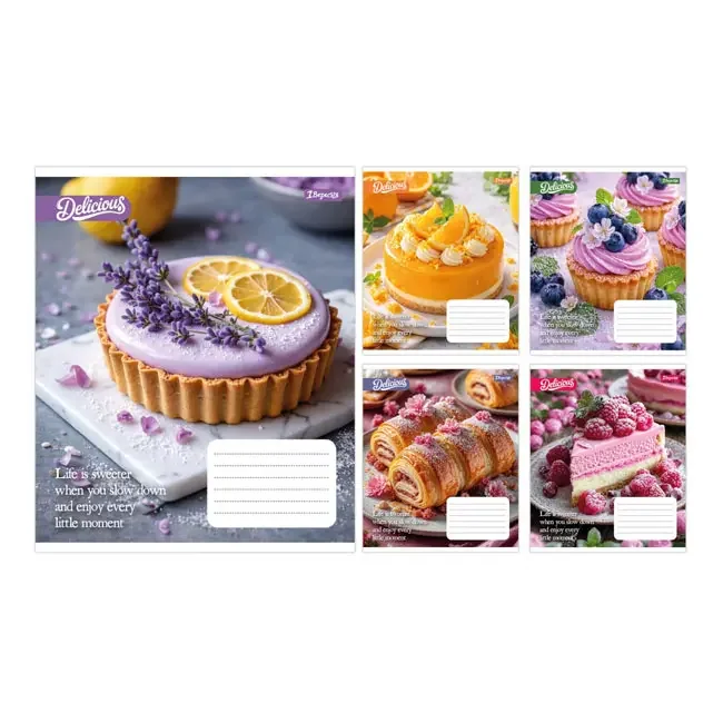 Зошит 18 аркушів клітинка Cake, 1 Вересня