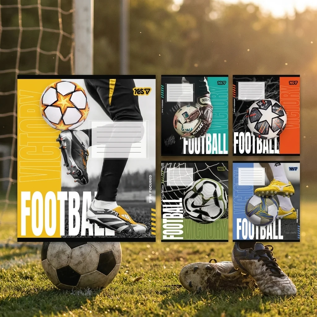Зошит 18 аркушів клітинка Football energy, YES