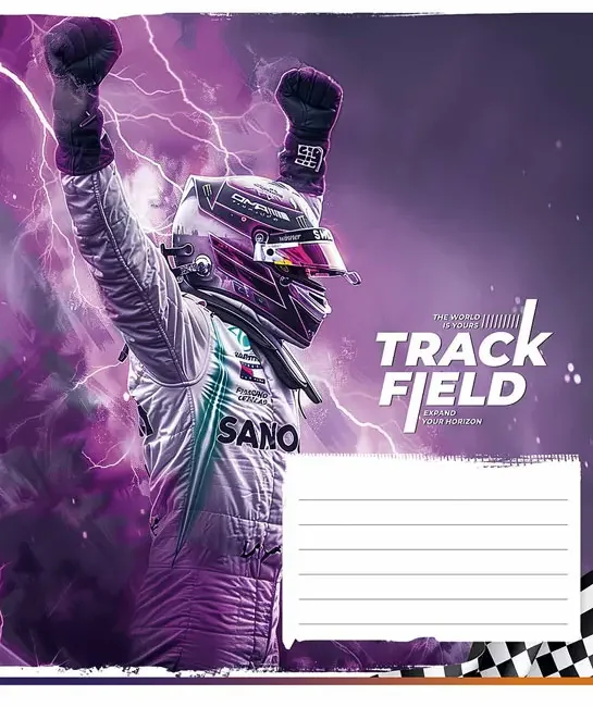 Зошит 18 аркушів клітинка Race Club, Школярик — фото 2