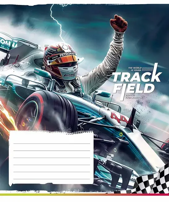 Зошит 18 аркушів клітинка Race Club, Школярик — фото 3