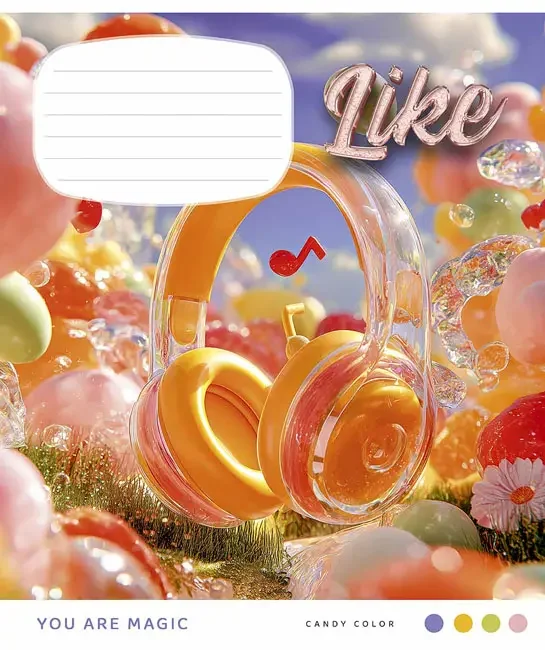 Зошит 18 аркушів лінія LIKE, Школярик Star — фото 3