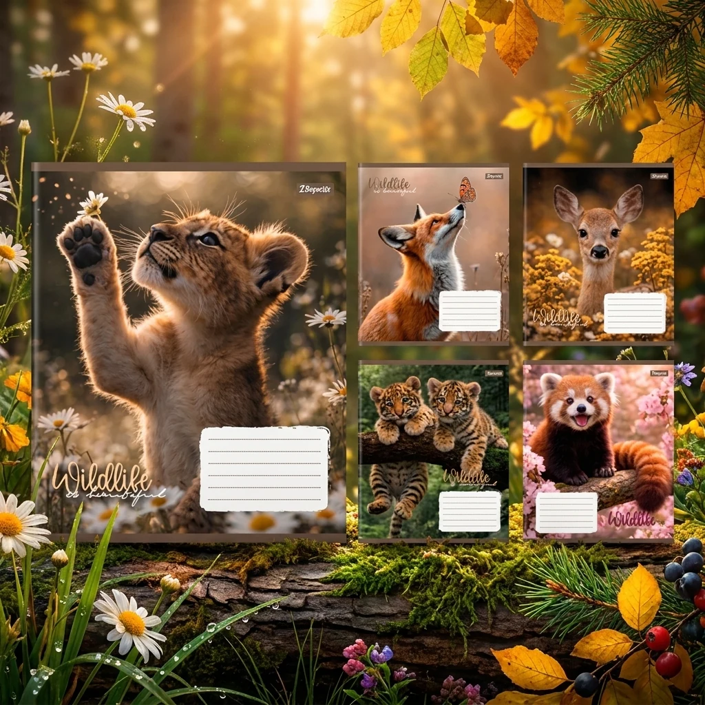 Зошит 24 аркуші лінія Wildlife is beautiful