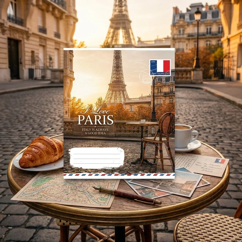 Зошит 36 аркушів клітинка I Love Paris, Школярик