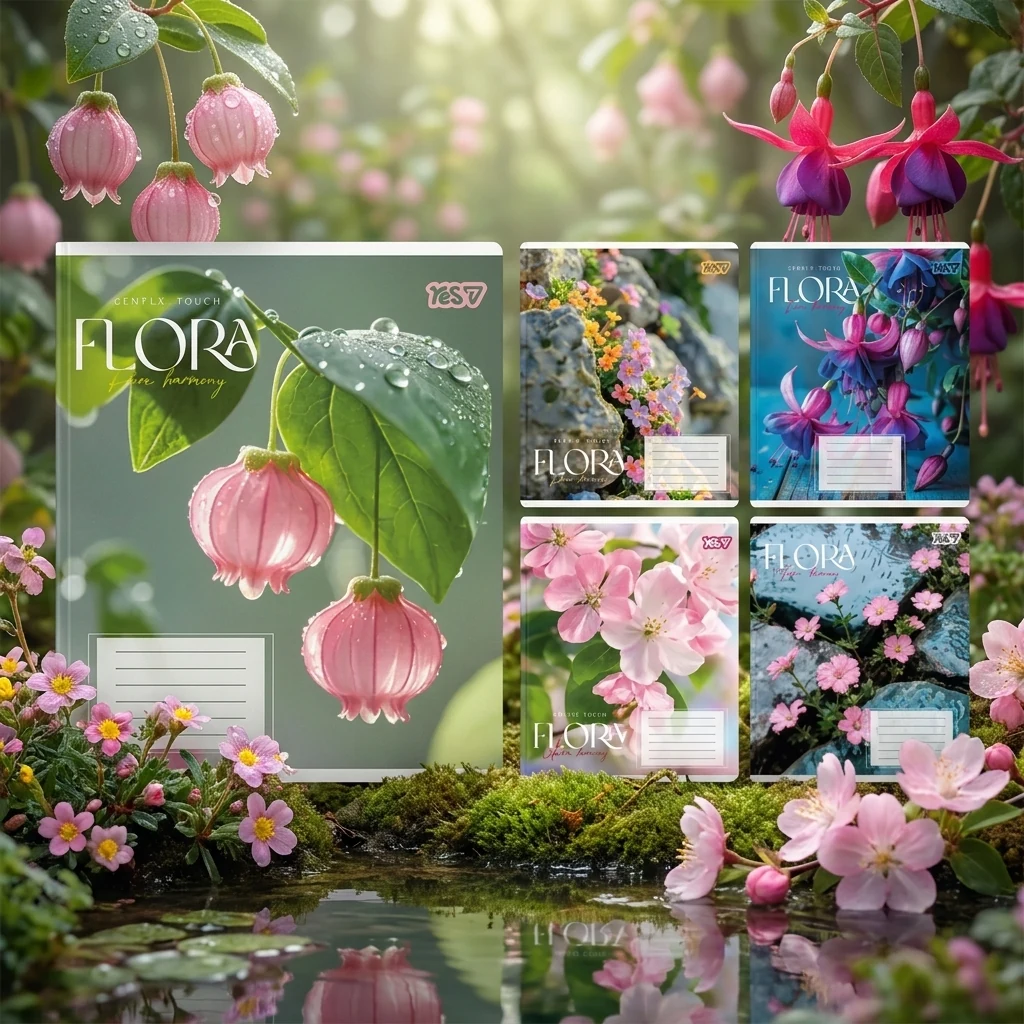 Зошит 48 аркушів клітинка Flora, YES
