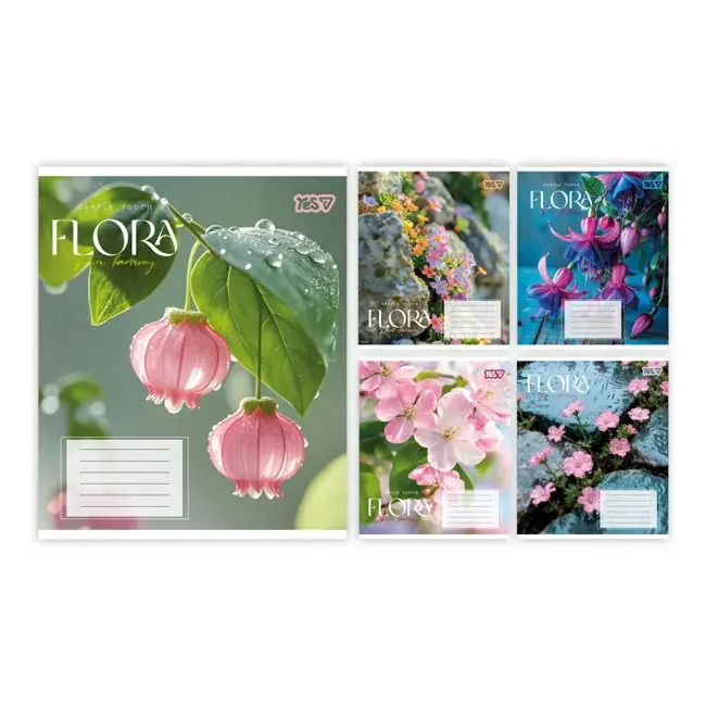 Зошит 48 аркушів клітинка Flora, YES