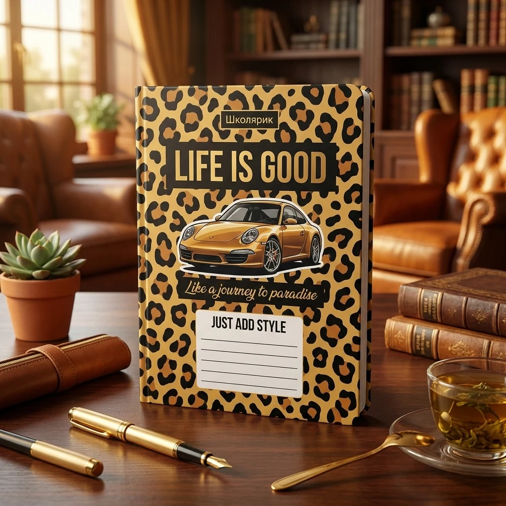 Зошит 48 аркушів клітинка Life Is Good, Школярик
