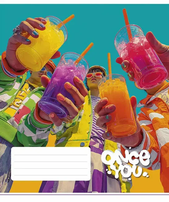 Зошит 48 аркушів клітинка Once You, Школярик — фото 2