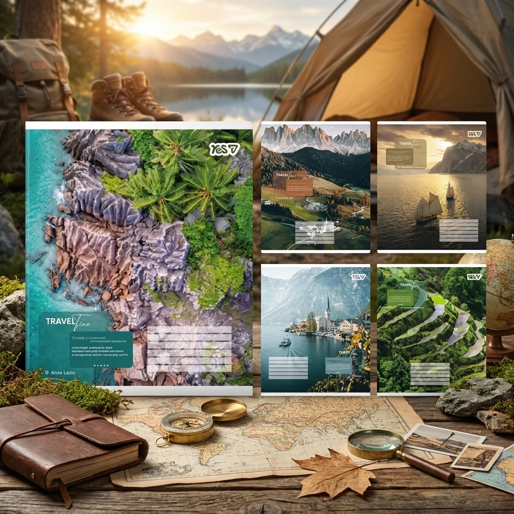 Зошит 60 аркушів клітинка Travel line, YES