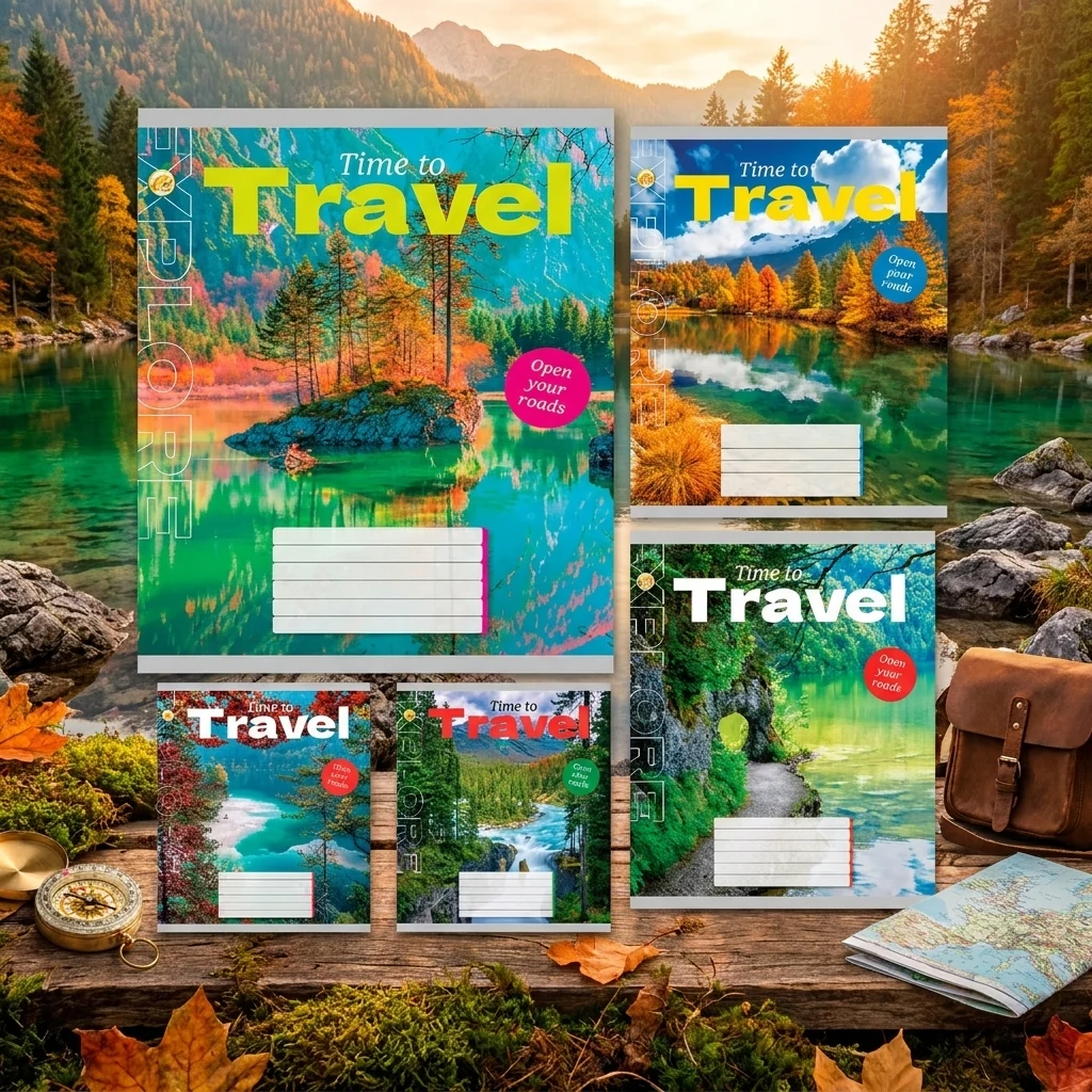 Зошит 96 аркушів клітка Travel
