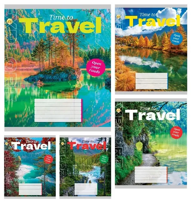 Зошит 96 аркушів клітка Travel