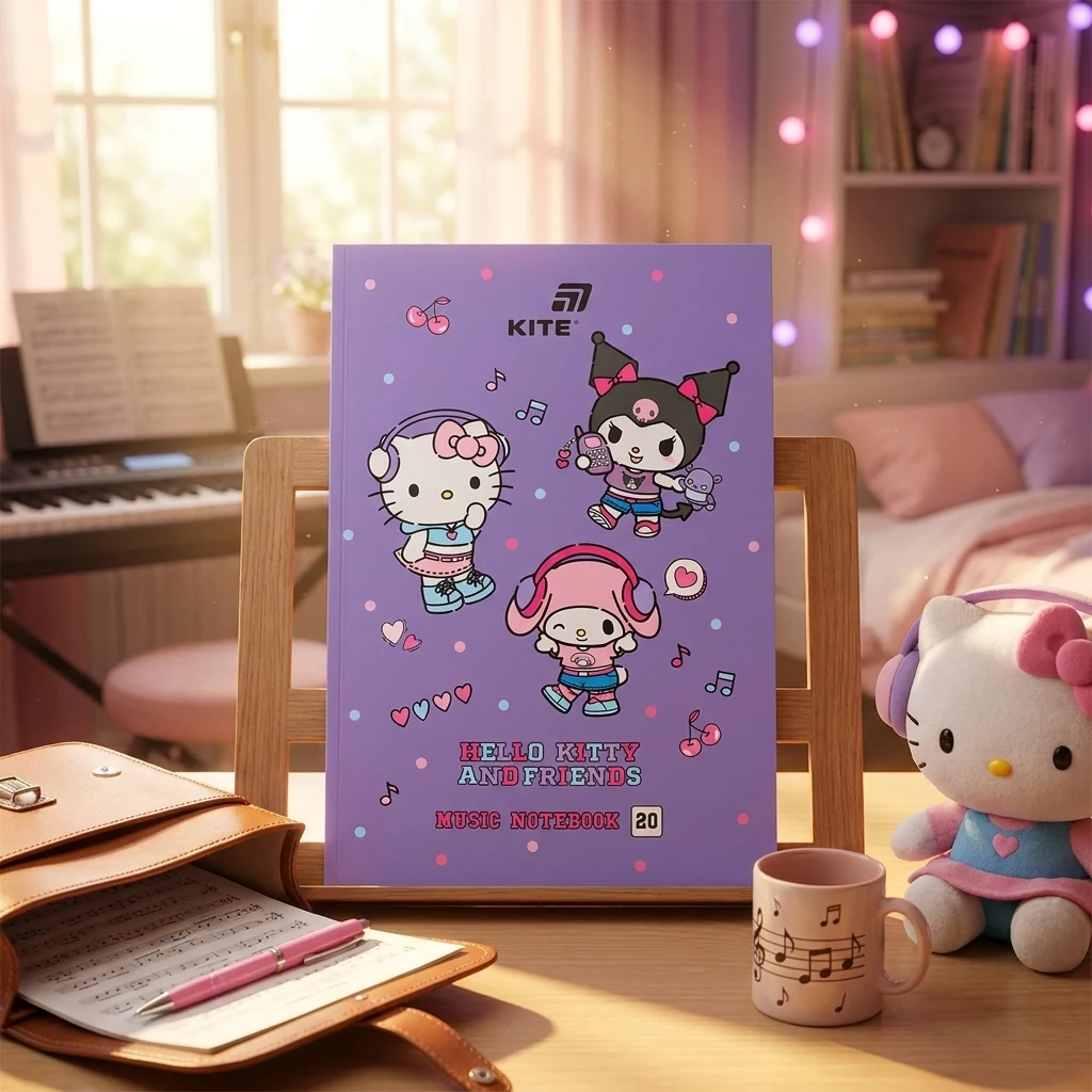 Зошит для нот А4 20 аркушів "Hello Kitty" Kite