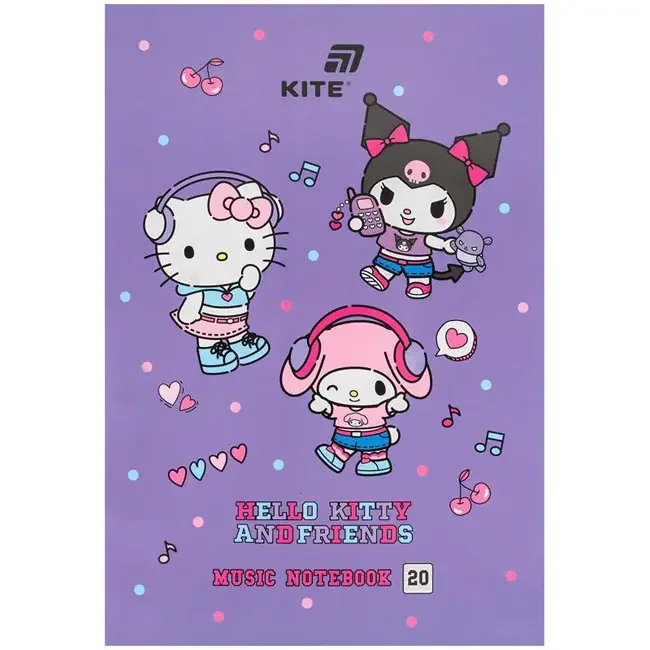 Зошит для нот А4 20 аркушів "Hello Kitty" Kite