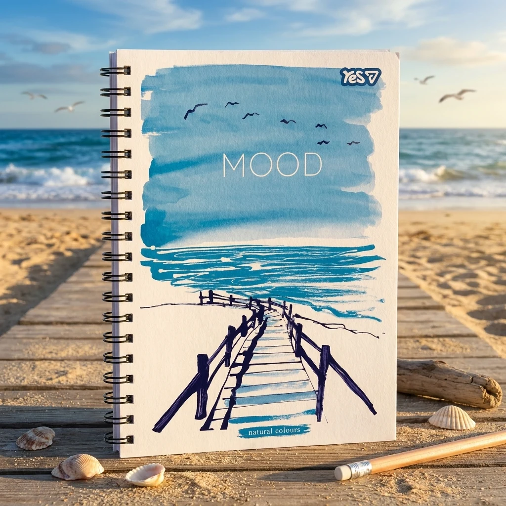 Зошит на спіралі А5 80 аркушів клітинка "Mood" YES