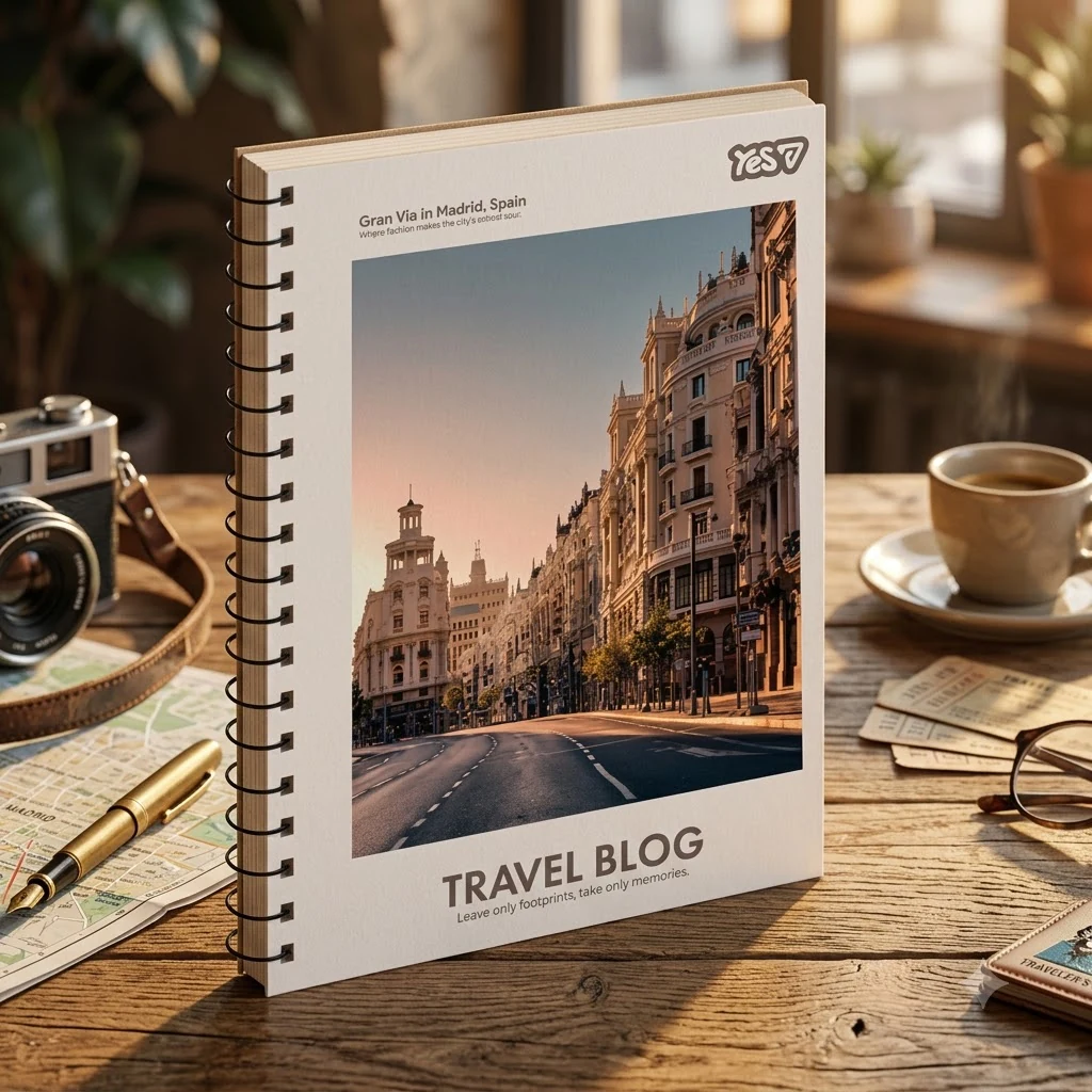 Зошит на спіралі А5 80 аркушів клітинка "Travel" YES