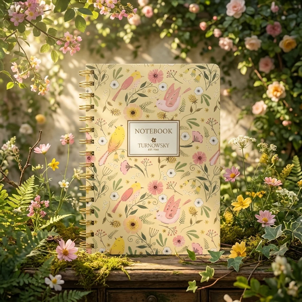 Зошит на спіралі А5 80 аркушів клітинка, тверда обкладинка "Secret Garden" Axent
