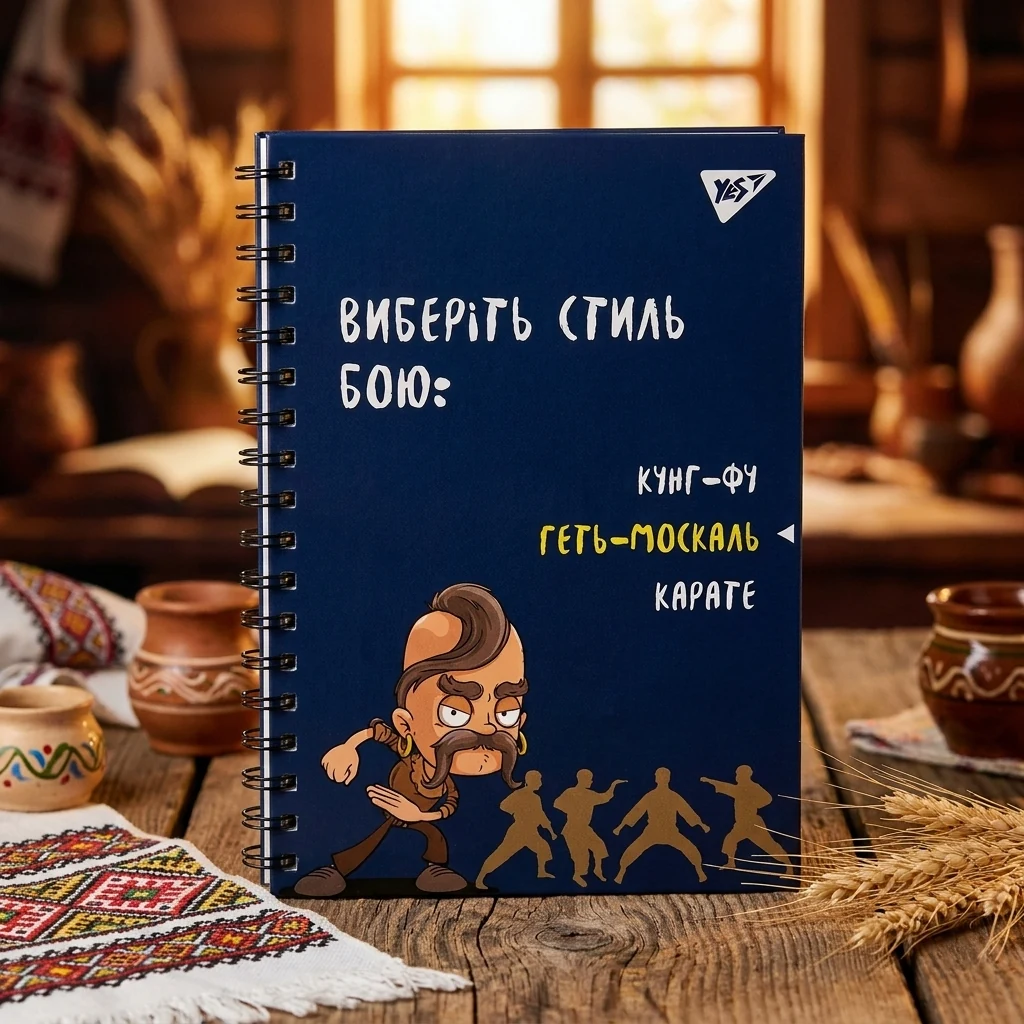 Зошит на спіралі А5 80 аркушів клітинка, "Ukraine"