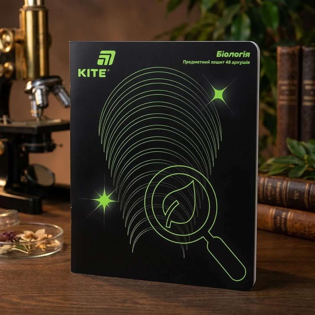 Зошит предметний Kite 48 аркушів клітинка Біологія Lumen K26-240-7