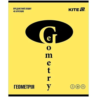 Зошит предметний 48 аркушів клітинка Bright геометрія K25-240-11