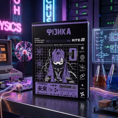 Зошит предметний 48 аркушів клітинка Cyber фізика
