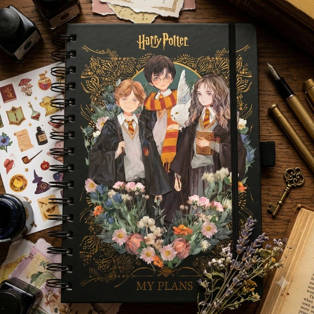 Зошит-щоденник на спіралі А5 69 аркушів "Harry Potter" Kite HP23-438