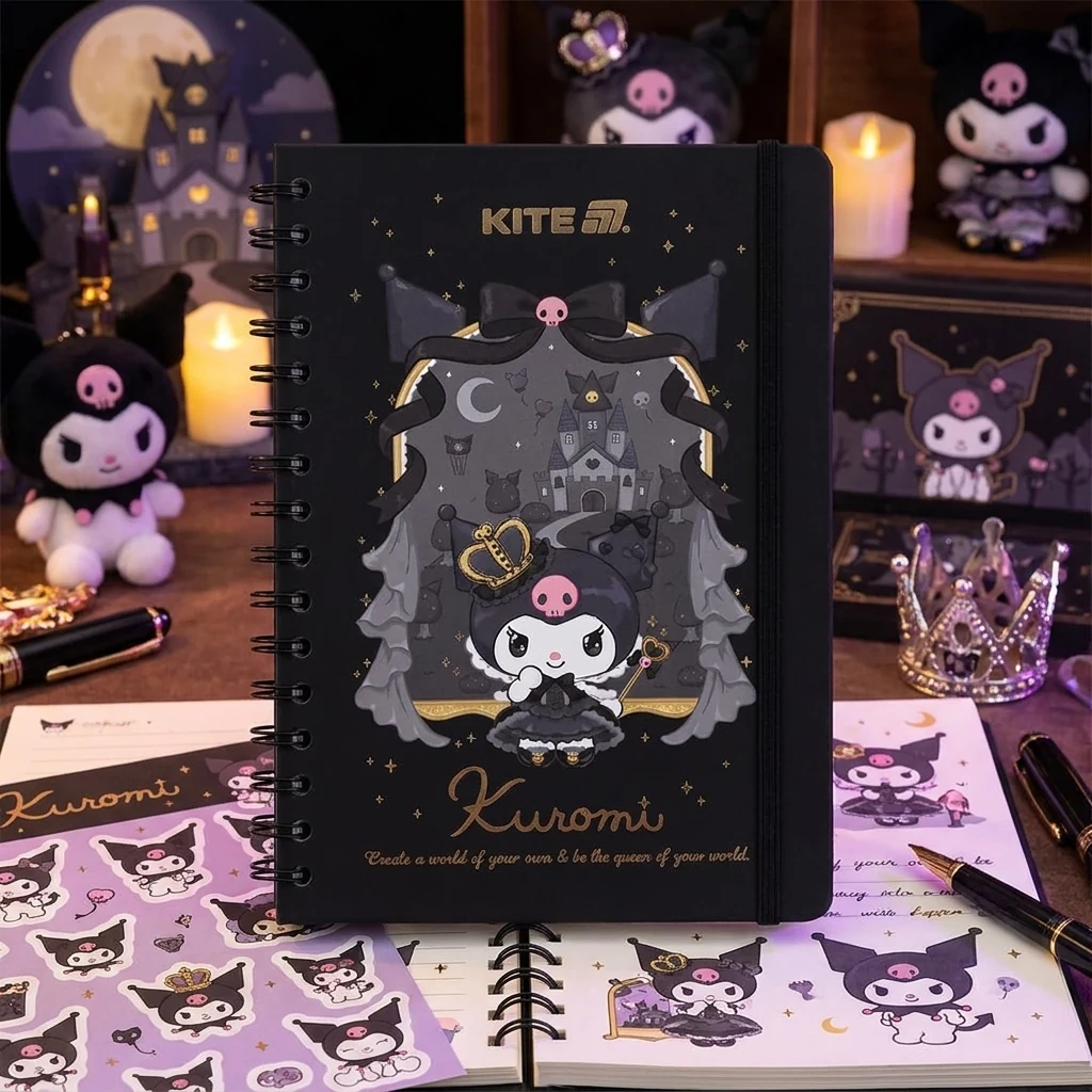 Зошит-щоденник на спіралі А5 69 аркушів "Kuromi" Kite HK25-438-2
