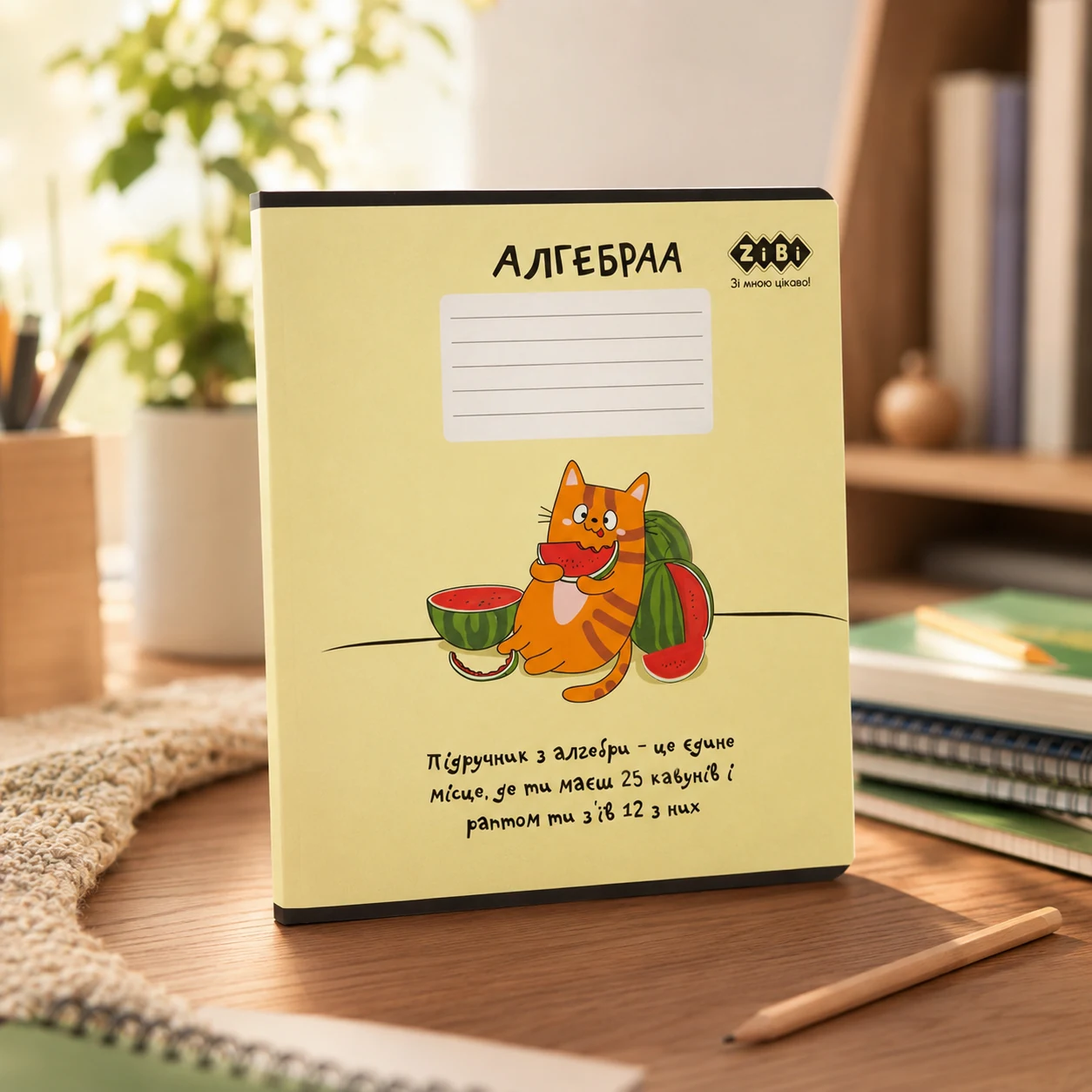 Зошит учнівський шкільний CUTE CAT 36аркушів клітинка алгебра KIDS LINE ZB.1731-08 — 