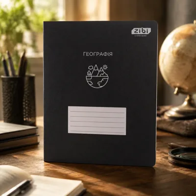 Зошит учнівський загальний BLACK 48аркушів клітинка географія KIDS LINE ZB.1700-06