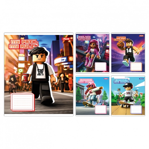Зошит учнівський 12 аркушів коса лінія 1B Lego character — фото 2