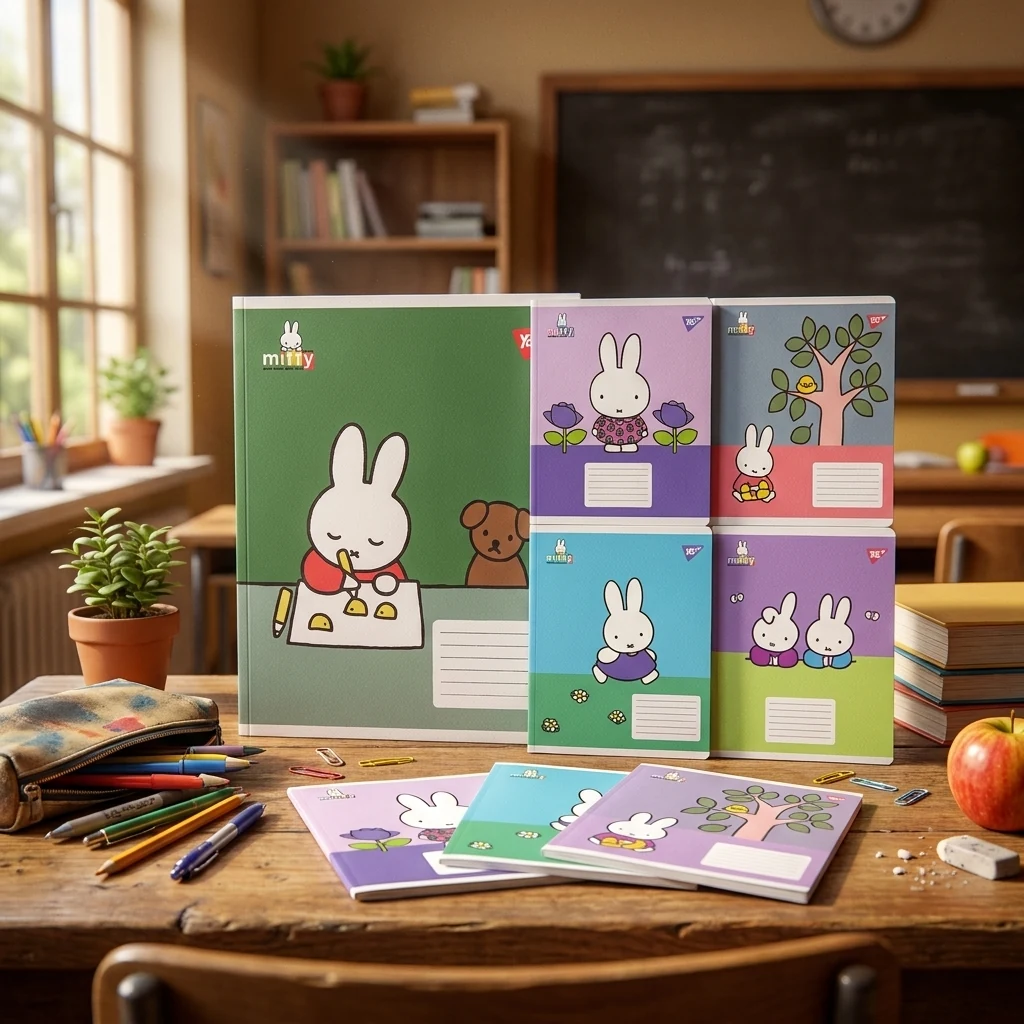Зошит учнівський 12 аркушів коса лінія Yes Miffy Spring 767626