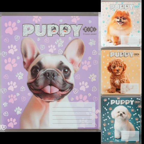 Зошит учнівський ZiBi Kids Line Dogs 12 аркушів коса лінія ZB25.1753C — фото 2